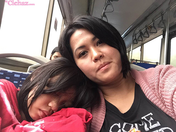 Sleeping on a bus